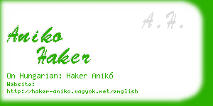 aniko haker business card